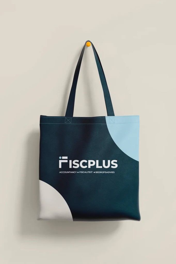 Bedrukte tote bag mockup van Fiscplus