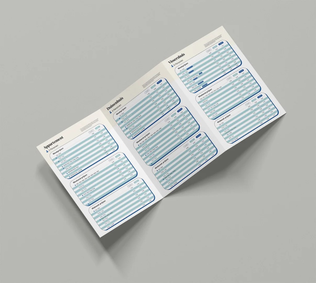Zee Parken vakantiebrochure aan de Belgische kust