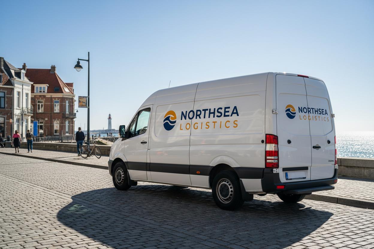 Bestelwagen met professionele snijfolie en logo belettering